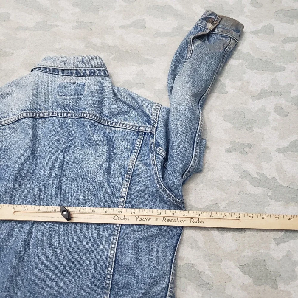 Vintage Levis Trucker Jacket Men 42 Blue Type 3 Made In USA Denim 80s Button 523